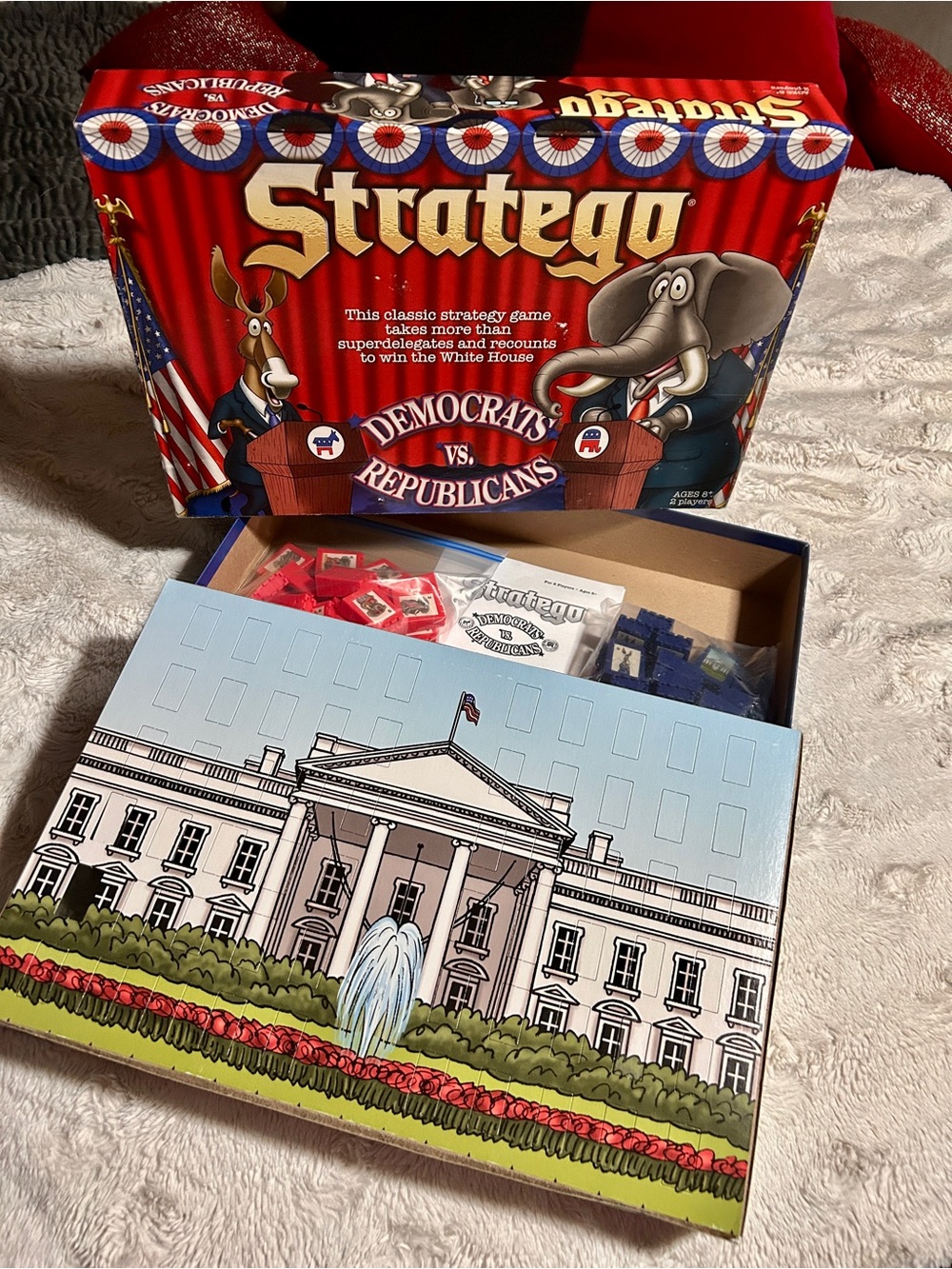 Hasbro Stratego Democrats vs. Republicans Board Game - Red & Blue
